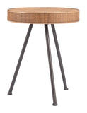 Stuart Side Table Natural 109593 Zuo Modern