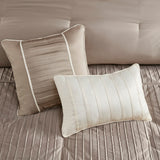 Madison Park Trinity Modern/Contemporary 7 Piece Polyester Charmeuse Comforter Set MP10-932 Taupe