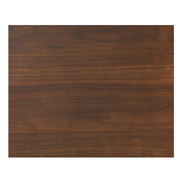 English Elm Hunter Handcrafted Nightstand with Solid Wood Veneer, Single Drawer & Open Shelf, Modern Industrial Design Walnut B136P364301