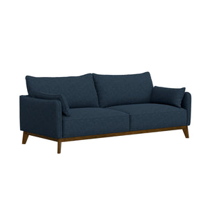English Elm Wallace & Bay - Blue Mid-Century Modern Sofa in Navy Storm Fabric — 84" Wide, Easy-Care Upholstery, Stylish Durable Seating B361P384456