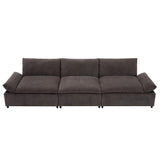 English Elm [ Video Provided] 119.5'' 3 Seater Sofa With 2 Storage Units , For Living Room, Office, Apartment