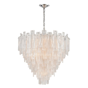 Diplomat 31.5'' Wide 21-Light Chandelier - Large Staggered Chrome D4298 Elk Home