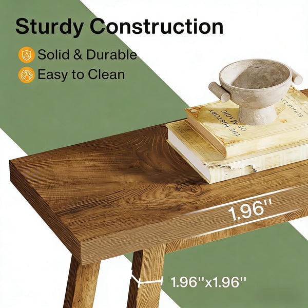 English Elm Hall Console Table Industrial Rustic Two Tier Wood Tone Metal Frame Entryway Sofa Light Brown T3971P451487