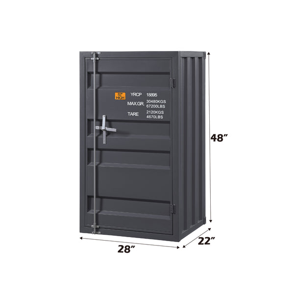 English Elm Cargo Cargo Gunmetal Finish Vanity Desk with Industrial Metal Frame, Single Smooth-Glide Drawer, 39"L Gunmetal 51 L x 32 W x 10 H B2726P263378