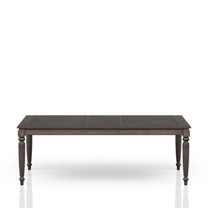 English Elm Deep Expandable Dining Table in Coffee Finish — Solid Wood & Elm Veneer, Traditional Design, 88" Leaf Seating B2699P208295