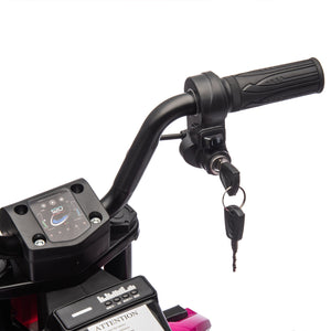 English Elm 24v Kids Electric Motocross Motorcycle 200w Hub Motor Suspension Led Bluetooth Audio Pink W1578P225049