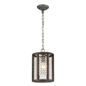 Renaissance Invention 8'' Wide 1-Light Mini Pendant - Weathered Zinc D4327 Elk Home