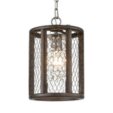 Renaissance Invention 8'' Wide 1-Light Mini Pendant - Weathered Zinc D4327 Elk Home