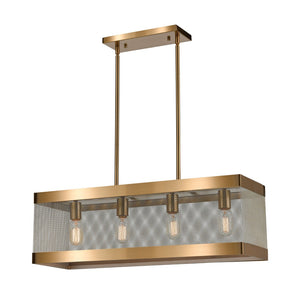 Line in the Sand 28'' Wide 4-Light Chandelier - Satin Brass D4334 Elk Home