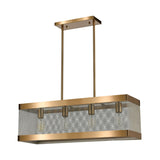 Line in the Sand 28'' Wide 4-Light Chandelier - Satin Brass D4334 Elk Home