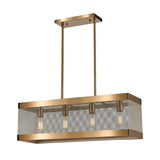 Line in the Sand 28'' Wide 4-Light Chandelier - Satin Brass D4334 Elk Home