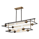 North By North East 40'' Wide 8-Light Linear Chandelier - Oil Rubbed Bronze D4336 Elk Home