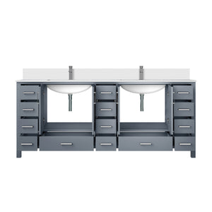 English Elm Dark Grey Double Bath Vanity With Cultured Marble Top, Chrome Faucet, And Abundant Storage Solutions B2731P259155