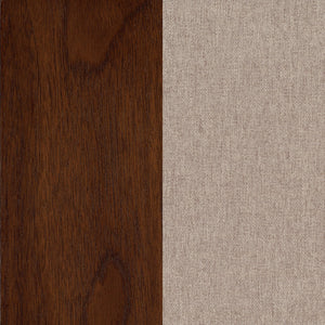 English Elm Baywind Mango Oak Wood Dining Side Chair Set of 2 — Foam-Padded Light Brown Upholstery, Elegant Grain Finish (39.75"H) B062P299888