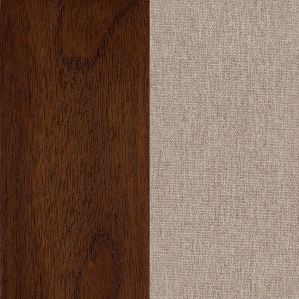 English Elm Baywind Mango Oak Wood Dining Side Chair Set of 2 — Foam-Padded Light Brown Upholstery, Elegant Grain Finish (39.75"H) B062P299888