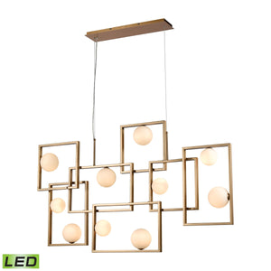 Amazed 51'' Wide 7-Light Linear Chandelier - Aged Brass D4380 Elk Home