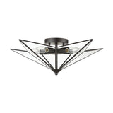 Moravian Star 21'' Wide 5-Light Flush Mount - Oil Rubbed Bronze D4386 Elk Home