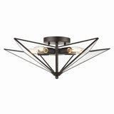 Moravian Star 21'' Wide 5-Light Flush Mount - Oil Rubbed Bronze D4386 Elk Home