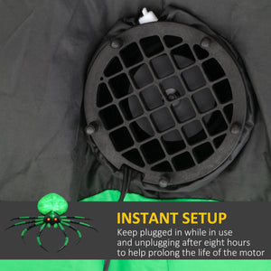 English Elm Homcom 6' Inflatable Halloween Spider Decor With Led Lights, Easy Setup, Waterproof For Lawn Fun W2225P229713