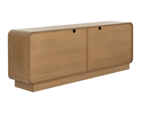 Sunpan Fauna Sideboard – Stunning Solid Oak With Mosaic Oyster-cut Veneer For A Unique, Earthy Touch Brown Wood 111790