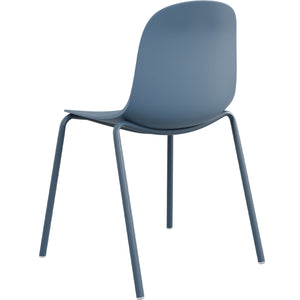 English Elm Modern Molded Plastic Stackable Dining Chairs Set of 4 with Slim Metal Legs Indoor Outdoor T3623P433664