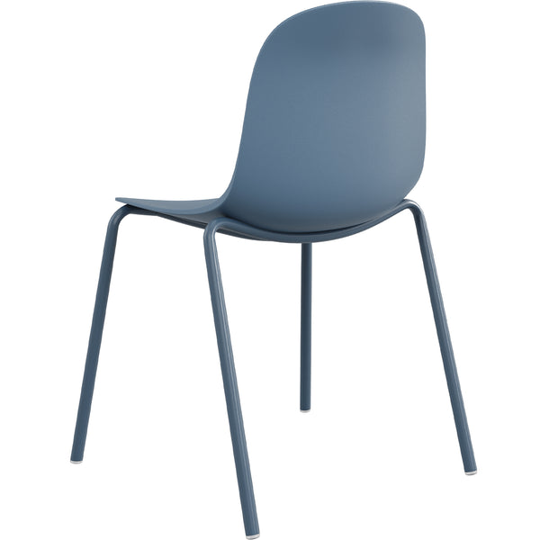 English Elm Modern Molded Plastic Stackable Dining Chairs Set of 4 with Slim Metal Legs Indoor Outdoor T3623P433664