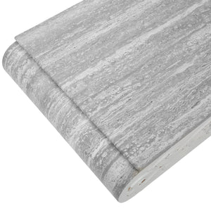 English Elm Rounded Edge Coffee Table Solid Wood Engraved Drawer Modern Living Room Storage Beige+Grey W3040P428762