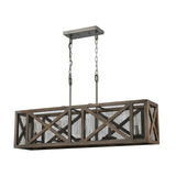 Stockyard 38'' Wide 5-Light Linear Chandelier - Weathered Zinc D4445 Elk Home