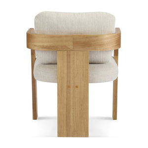 English Elm Christopher Knight Home® - 2-Pack Dining Chairs with Pillow Back and Curved Arms, Foam Seat Comfort, Sturdy Rubber Wood Frame Beige+Natural N779P298399B