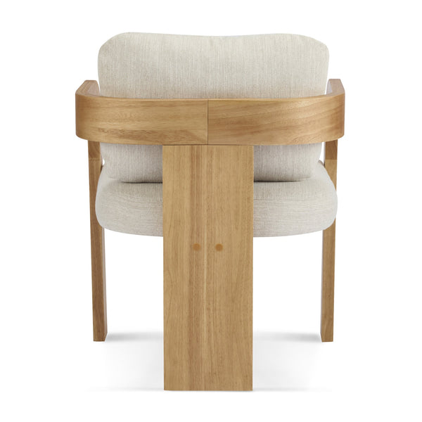 English Elm Christopher Knight Home® - 2-Pack Dining Chairs with Pillow Back and Curved Arms, Foam Seat Comfort, Sturdy Rubber Wood Frame Beige+Natural N779P298399B