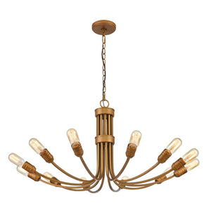 Conway 31'' Wide 12-Light Chandelier - Painted Aged Brass D4454 Elk Home