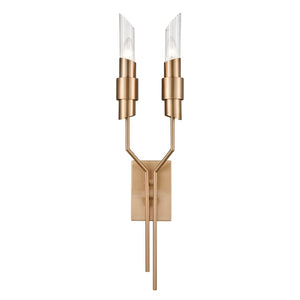 Carisbrooke 31.63'' High 2-Light Sconce - Burnished Brass D4459 Elk Home