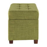 OSP Home Furnishings Storage Ottoman Green