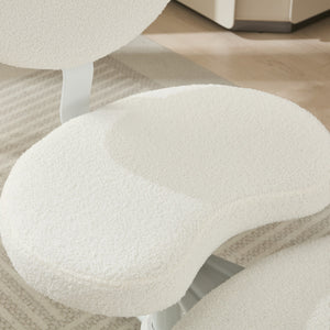 English Elm Meditation Chair Plus with Memory Foam Seat and Lumbar Support, Swivel Footstool for Active Sitting Ivory W1143P314942