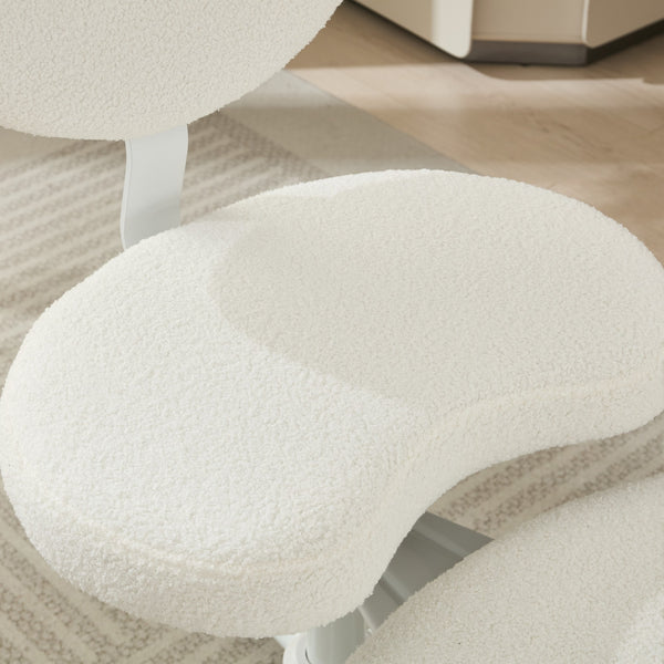 English Elm Meditation Chair Plus with Memory Foam Seat and Lumbar Support, Swivel Footstool for Active Sitting Ivory W1143P314942