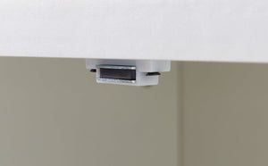 English Elm 68"high multifunctional sideboard with tempered glass accents, large-capacity storage, anti-dump safety and sleek modern design for living room, office, bedroom White W1162P205097