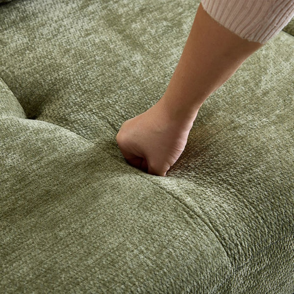 English Elm Modular Cloud Sectional Sofa Bed with Flannelette Upholstery for Flexible Living Green W1829S00075