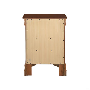 English Elm Elegant Solid-Style Nightstand with Warm Wood Finish, 3 Large Drawers, Sturdy Build, Ready-to-Use Cherry 33 L x 24 W x 19 H B078108153