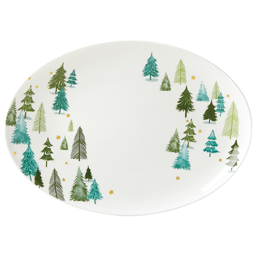 Lenox Balsam Lane Serving Platter Green, WHITE PORCELAIN 882060
