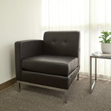 OSP Home Furnishings Wall Street Armchair LAF Espresso