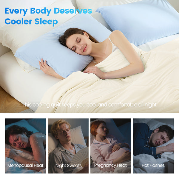 English Elm 1-piece King Cooling Comforter Nylon Spandex Wave Quilted Soft All Season Bedroom Layer Ivory B035P408406