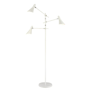 Sallert 72.75'' High 3-Light Floor Lamp - White D4537 Elk Home