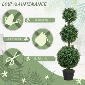 English Elm 2 Faux Boxwood Ball Topiary Trees Uv Resistant Pe Foliage Potted Indoor Outdoor T3971P409970