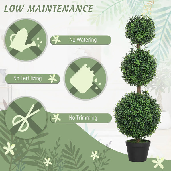 English Elm 2 Faux Boxwood Ball Topiary Trees Uv Resistant Pe Foliage Potted Indoor Outdoor T3971P409970