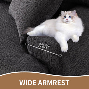 English Elm LY-029 Modular Gray Compression Sofa — 4-Seater L-Shaped Chenille, High-Density Foam, Elegant Comfort W2231S00021