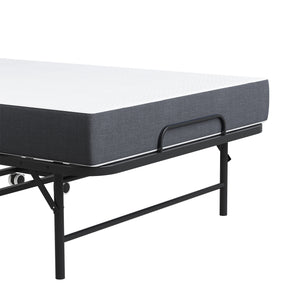 English Elm 75 Folding Bed with 5" Memory Foam Mattress, Tall 75" Rollaway Twin, 450lb Capacity, Slim Storage Wheels T2398P403868