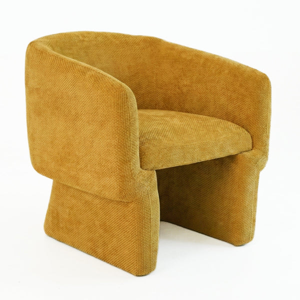 English Elm Wichita Chenille Lounge Chair Scandinavian Curved Arm Accent Seat for Living Room B183P493700
