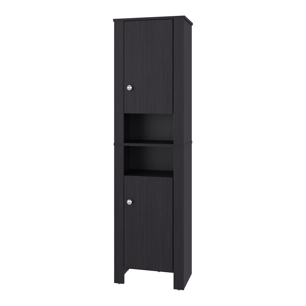 English Elm Wenge Wall-Mounted Washbasin Cabinet 63.3" High, Melamine Finish, Closed Storage for Sleek Organized Bath Space B062P389907