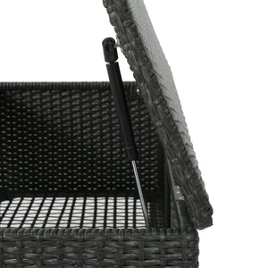 English Elm Rupert Outdoor Resin Wicker Storage Unit for Patio Pool Gear and Entertaining Essentials 62262.00GRY