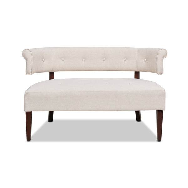 English Elm Jennifer Taylor Home - Jared Mid-Century Roll Arm Tufted Bench Settee with Kiln-Dried Frame and Plush High-Density Foam Beige B2719P238284